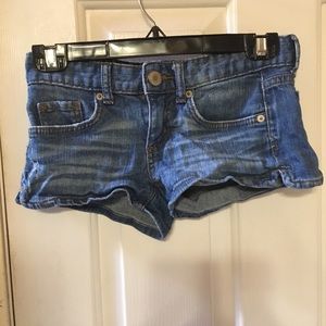 Low rise denim shorts size 1